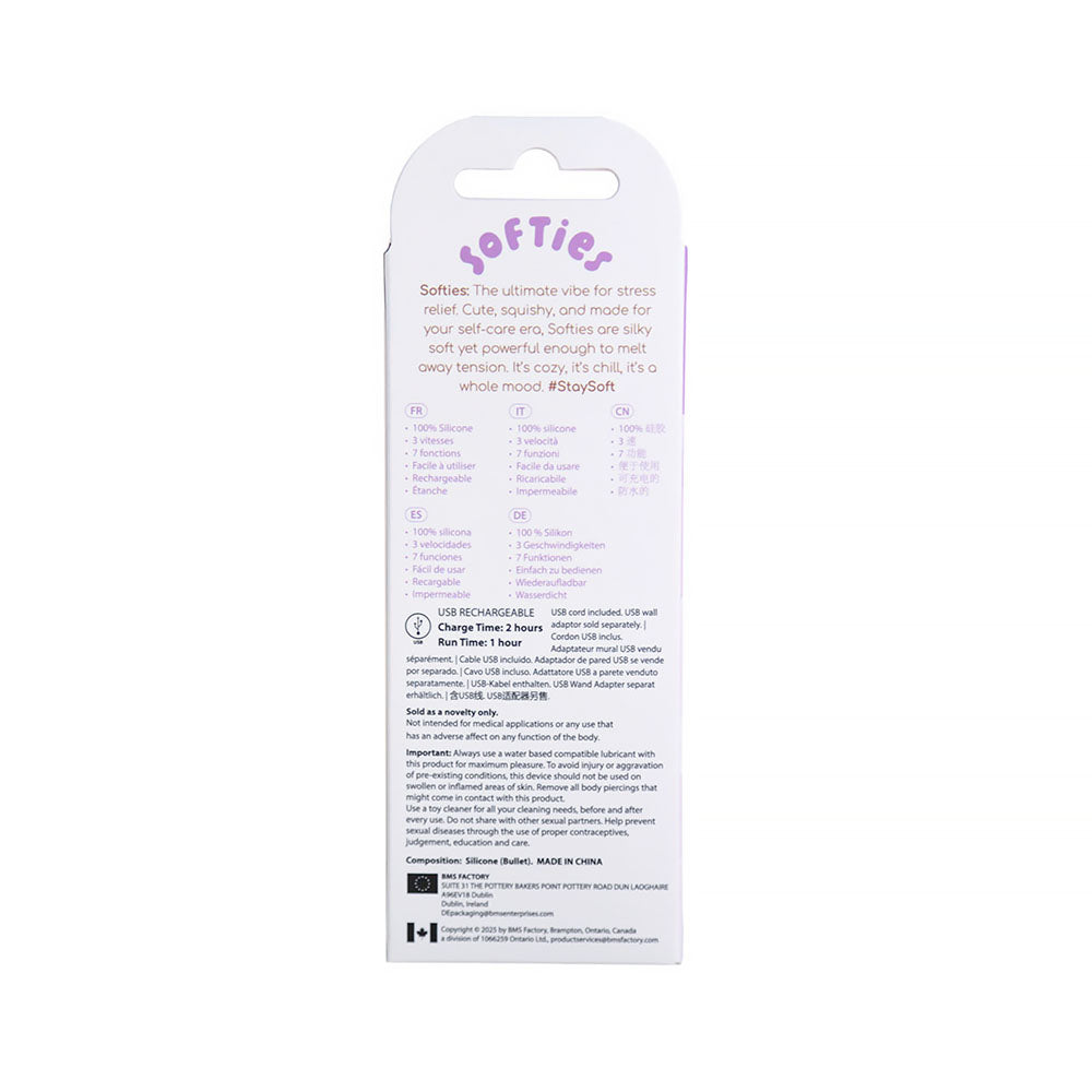 Softies Dual Layer Bullet 4 in. - Purple