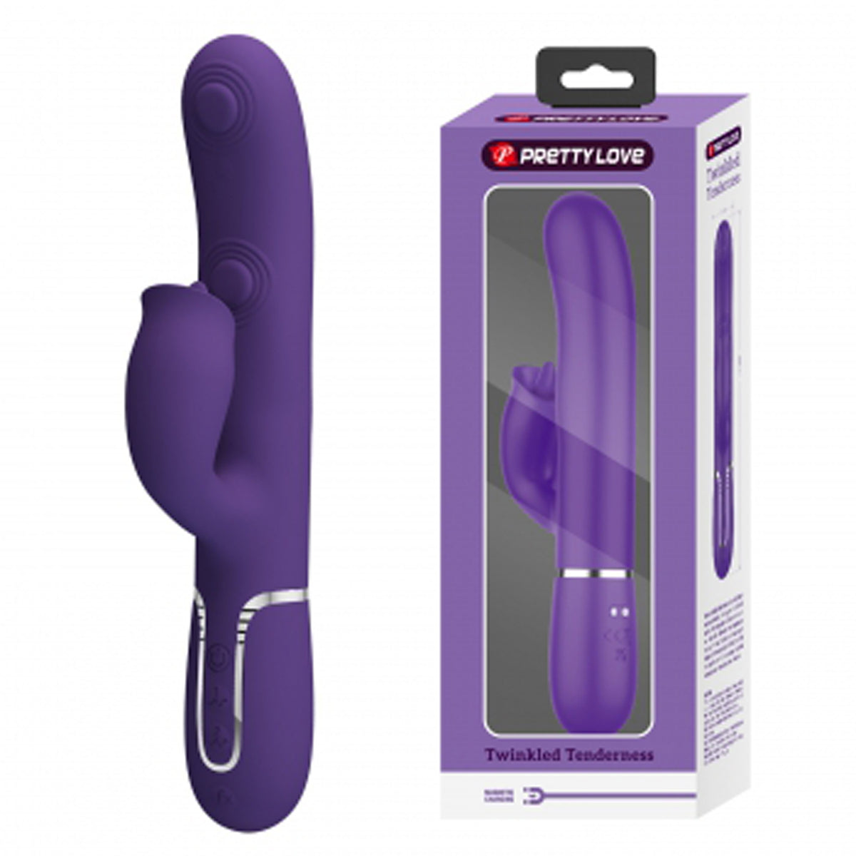 Pretty Love Gigi Twinkled Tenderness Rabbit Vibrator – Purple