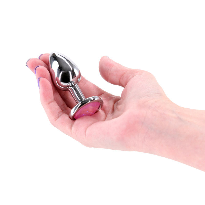 NS Novelties Rear Assets Silver Medium Anal Toy - Pink