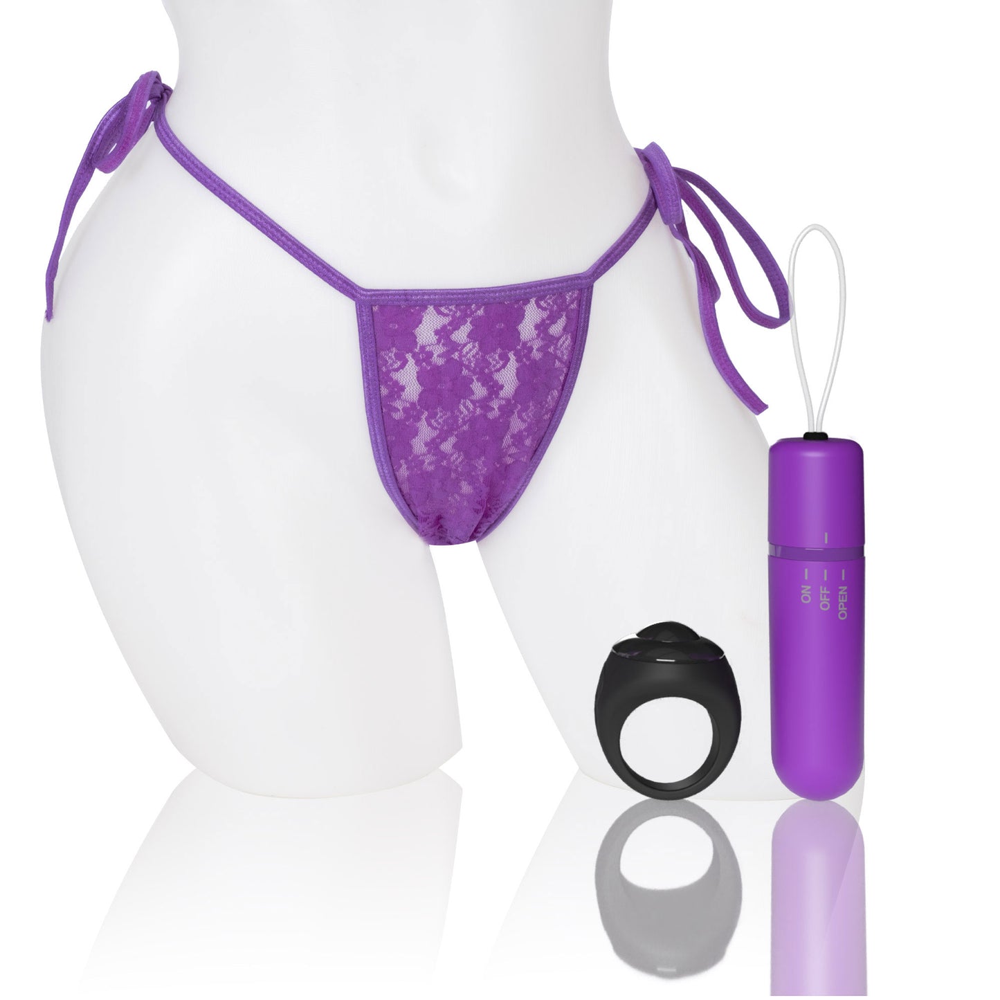 Screaming O 4T Vibrating Panty Set with Remote Control Ring - Purple