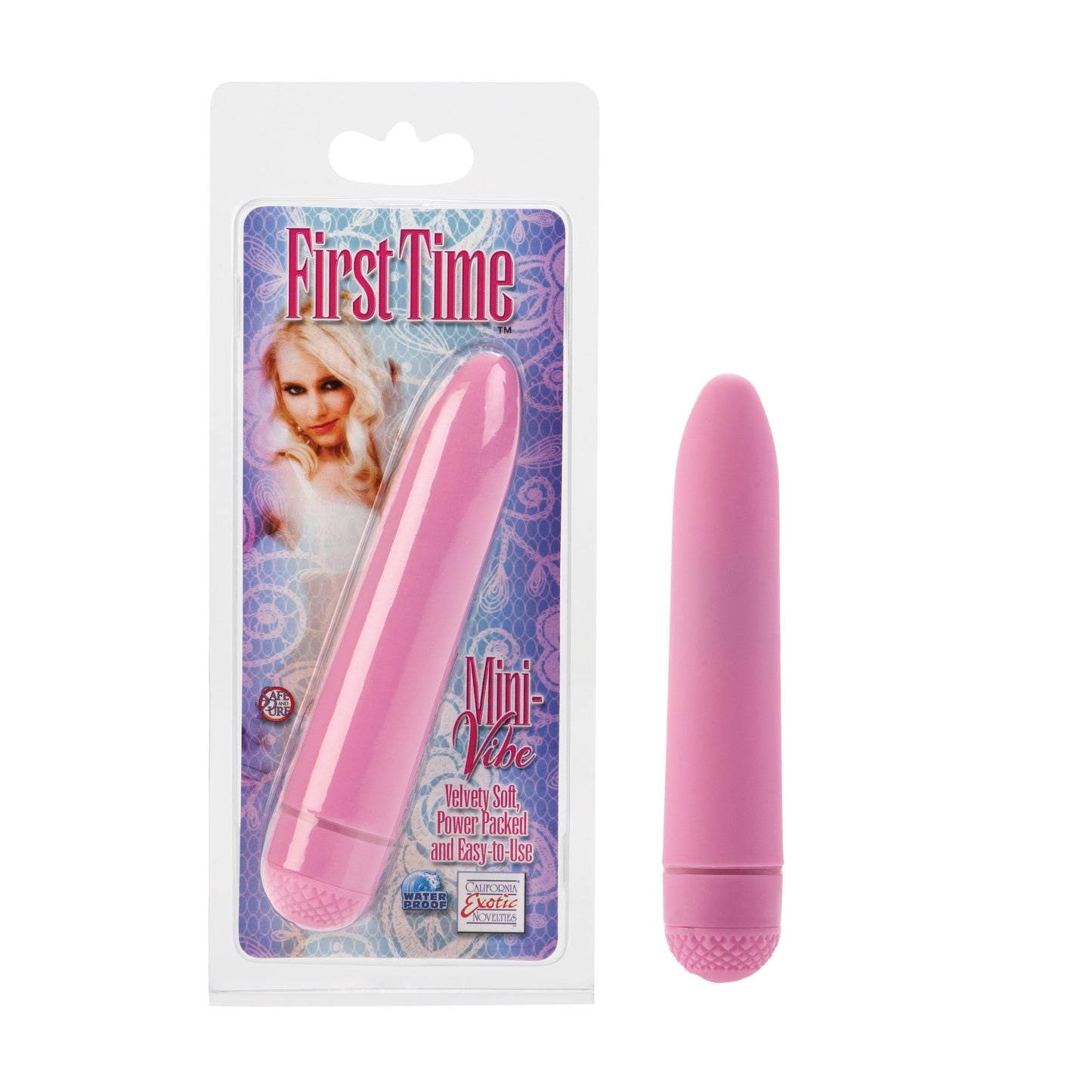 CalExotics First Time Mini Vibe - Multi-Speed Waterproof Vibrator - Pink