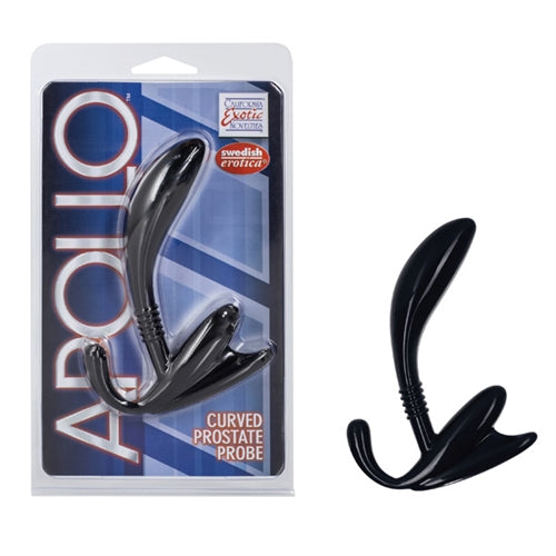 CalExotics Apollo Curved Prostate Probe - Waterproof Black
