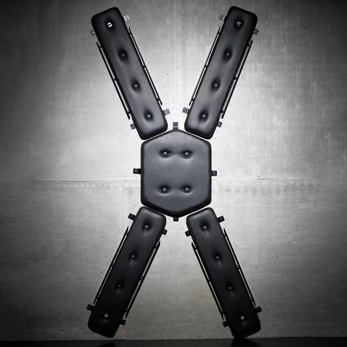 Ms Masters St Andrew's Cross Wall-Mounted Kink Accessory - Black