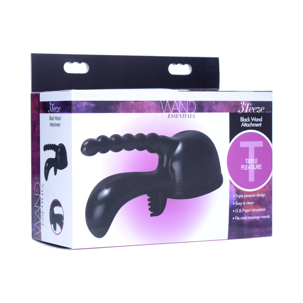 Wand Essentials 3Teeze Triple Pleasure Attachment - Black