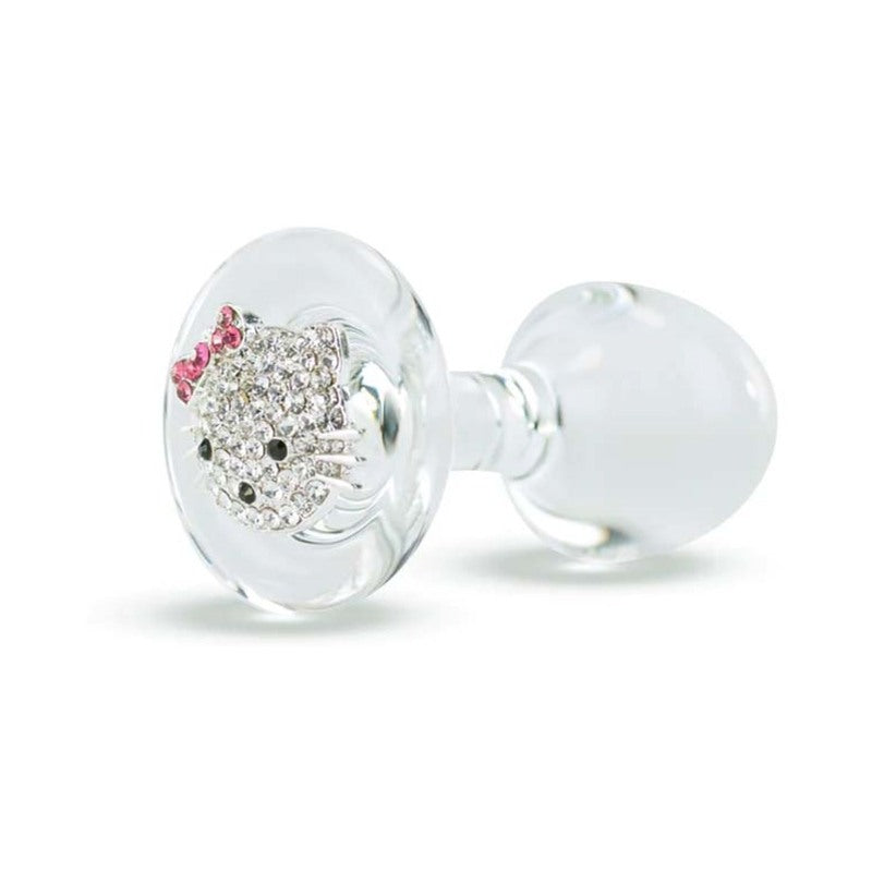 Crystal Delights Kitty Plug - Glass Anal Toy - Clear