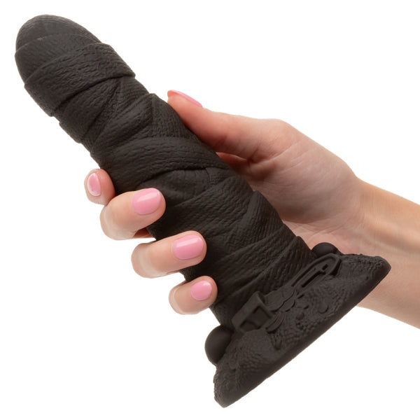 CalExotics Monster Dong The Mummy - Black - Liquid Silicone Pleasure Toy with Suction Cup