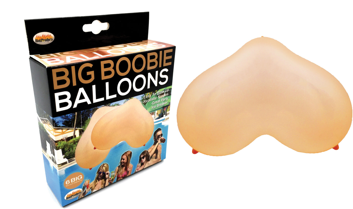Hott Products Big Boobie Balloons – Beige – 6 Pack
