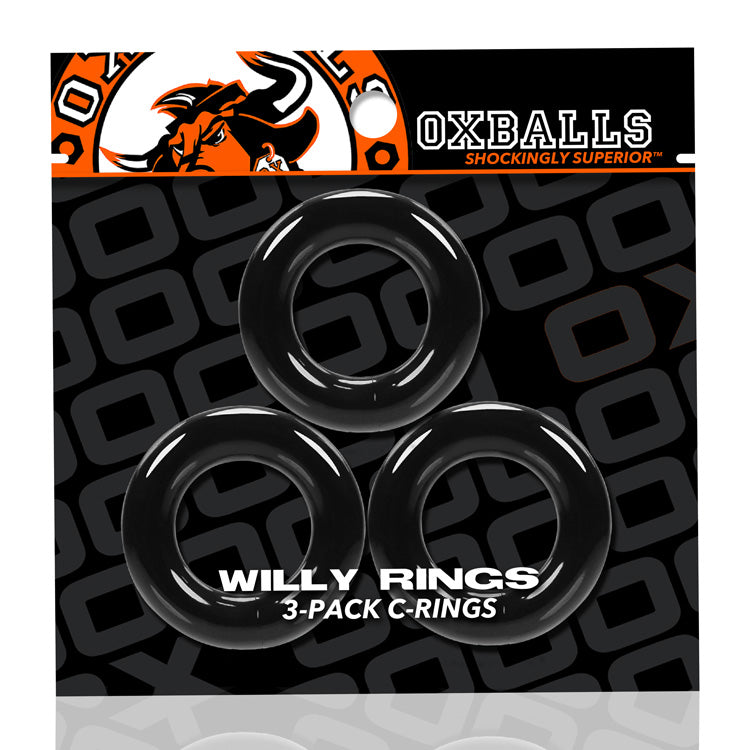 Oxballs Willy Rings 3-Pack Cockrings – Black