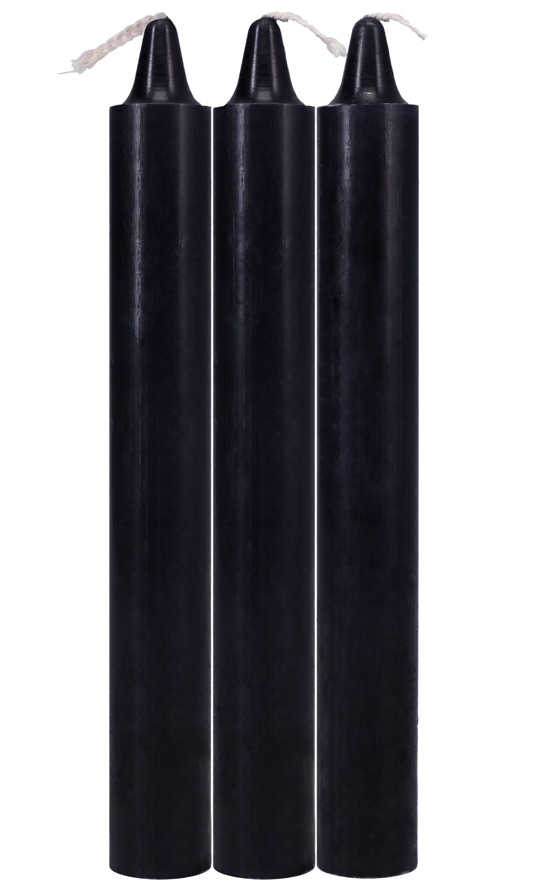 Doc Johnson Japanese Drip Candles - 3 Pack - Black - Non-Toxic Wax for Hot Wax Play