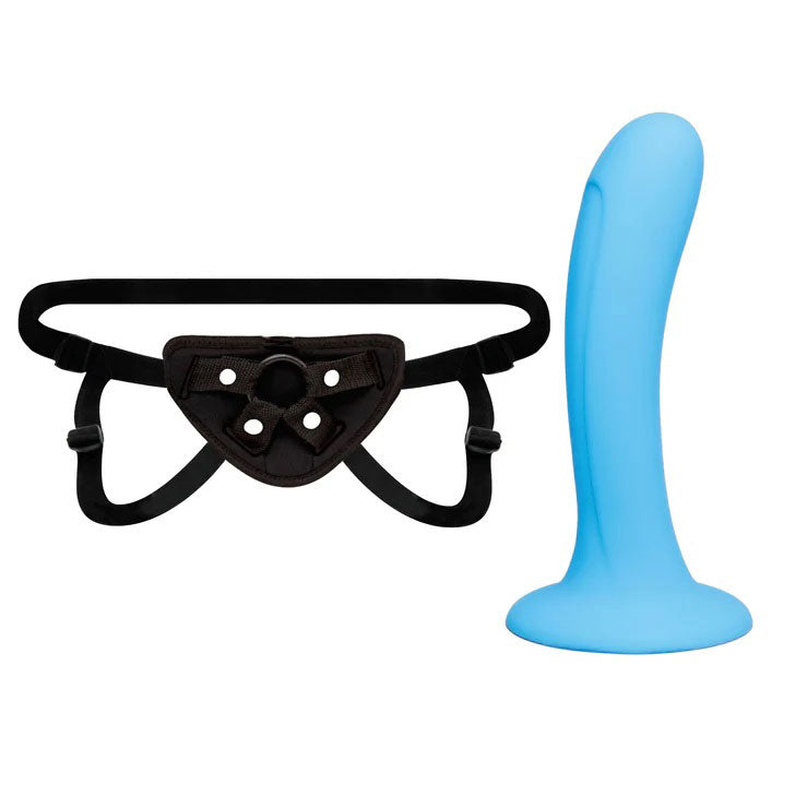 Lux Fetish My First Time Beginners Strap-On and Pegging Set - Blue