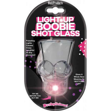 Hott Products Light Boobie Shot Glass – Colorful LED Party Accessory – Clear