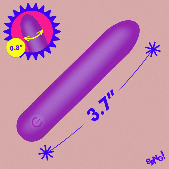 XR Brands Tapered Flexible Silicone Bullet Vibrator – Purple