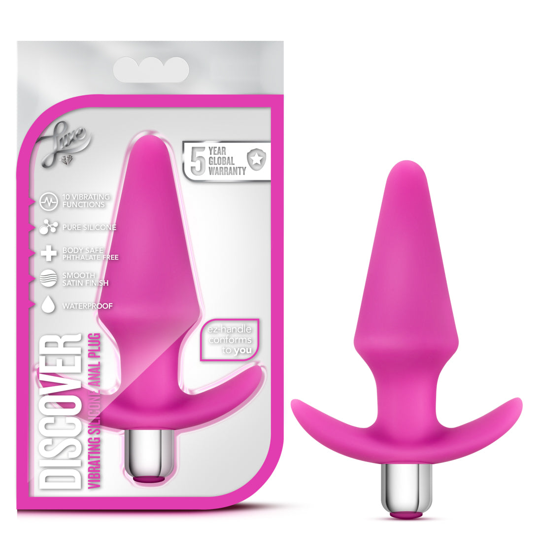Blush Luxe Discover Anal Plug with Vibrating Bullet – Pink