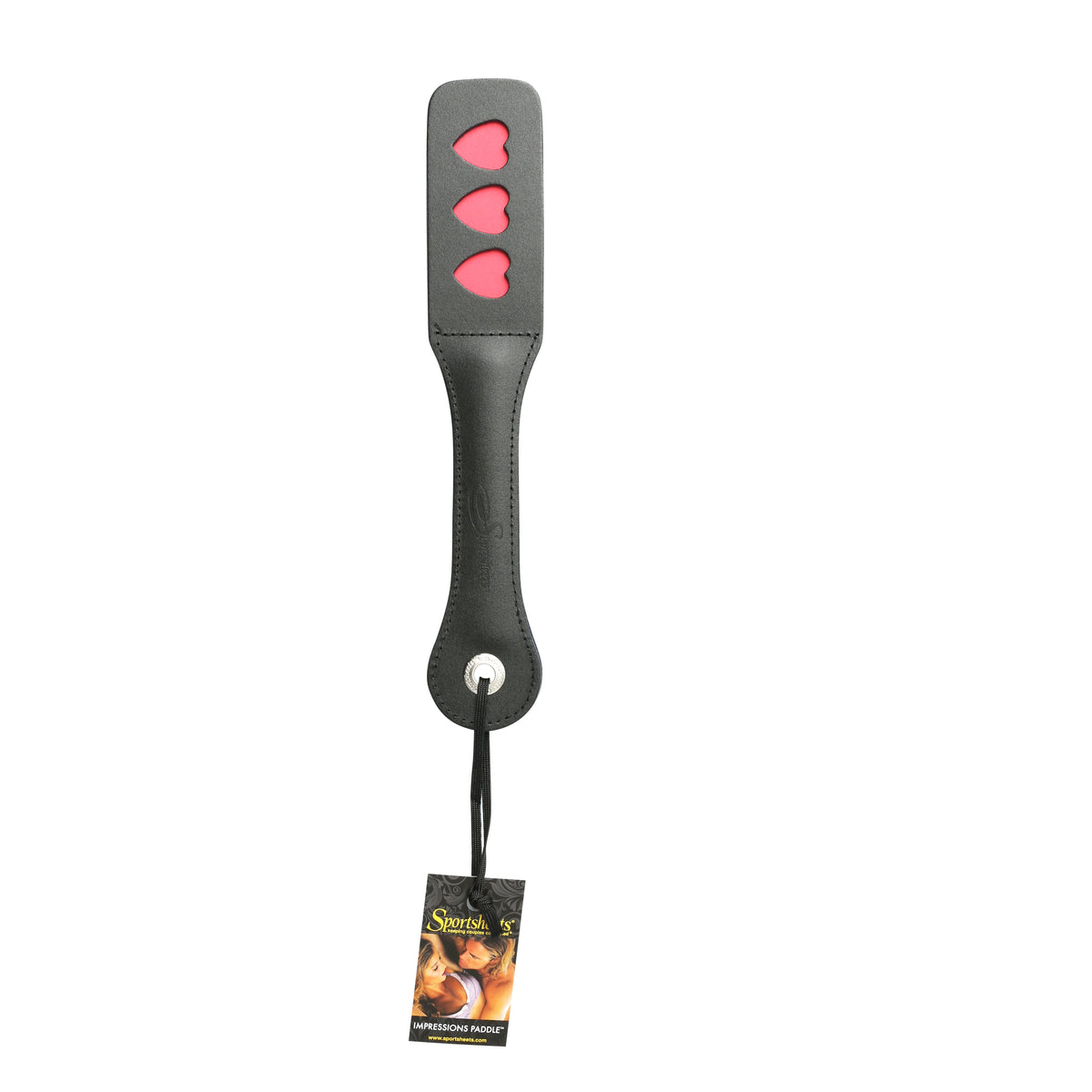 Sportsheets 12 Inch Leather Impression Paddle – Black