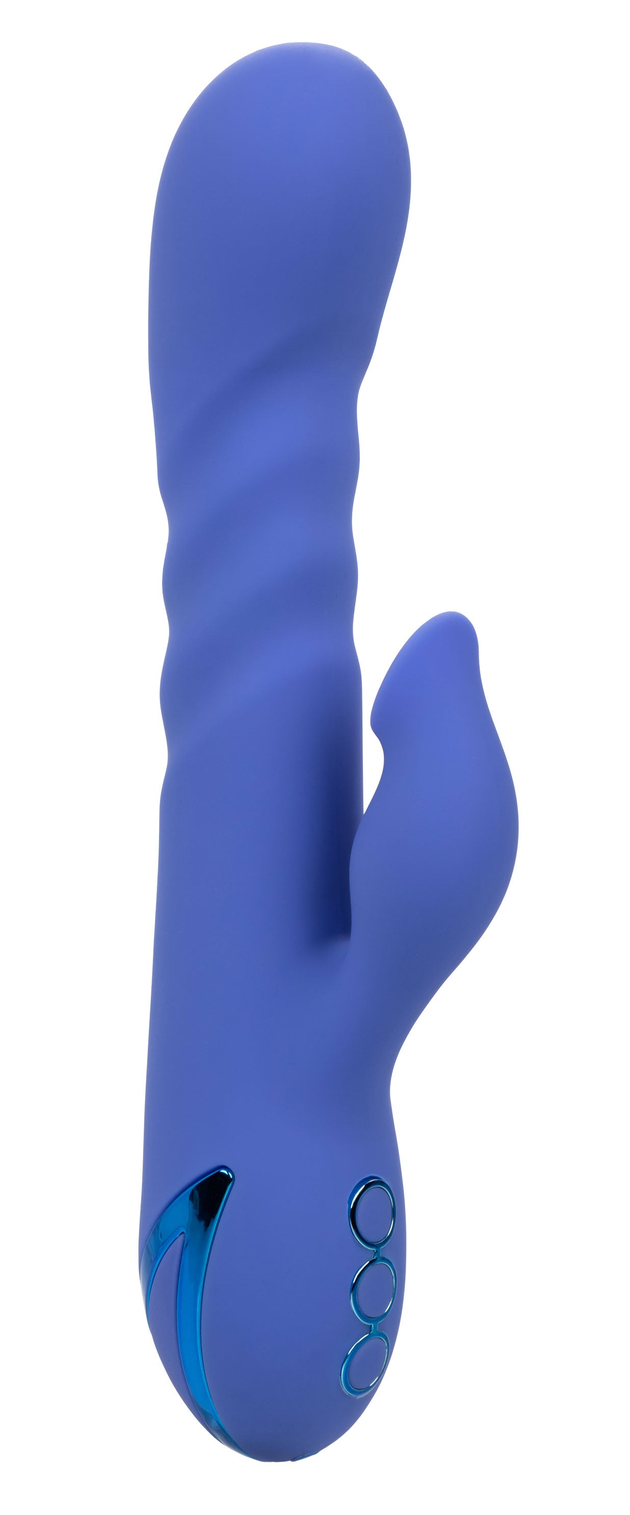 CalExotics L.A. Love Massager with Suction and Thrusting Action – Blue