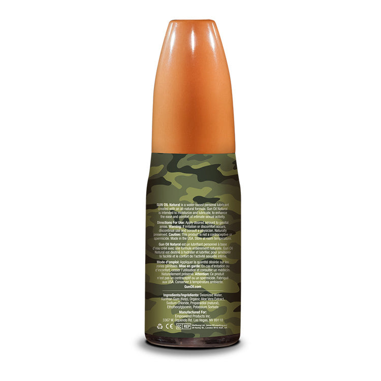 Gun Oil Natural 2 Oz Water-Based Lubricant – Paraben-Free