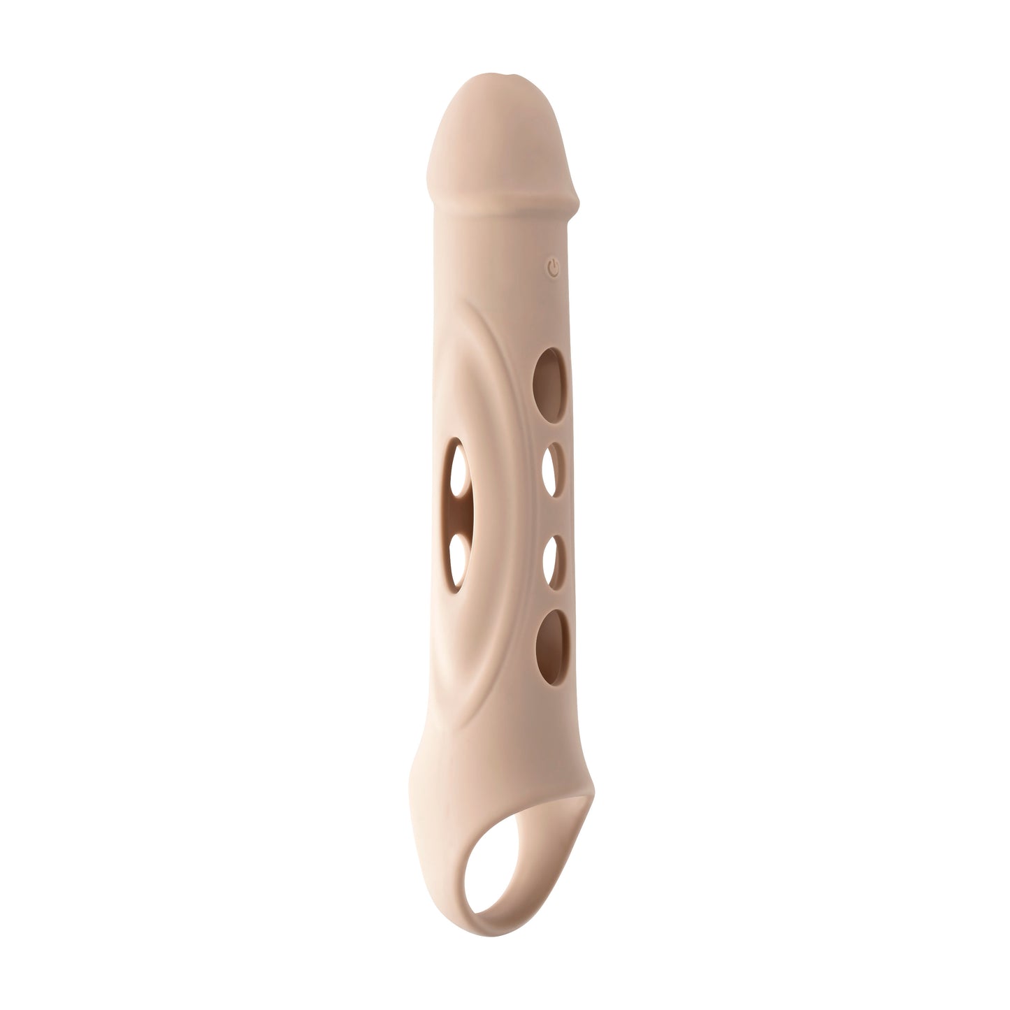 Evolved Novelties Big Boy Extender - Remote-Controlled Vibrating Penis Extender - Beige