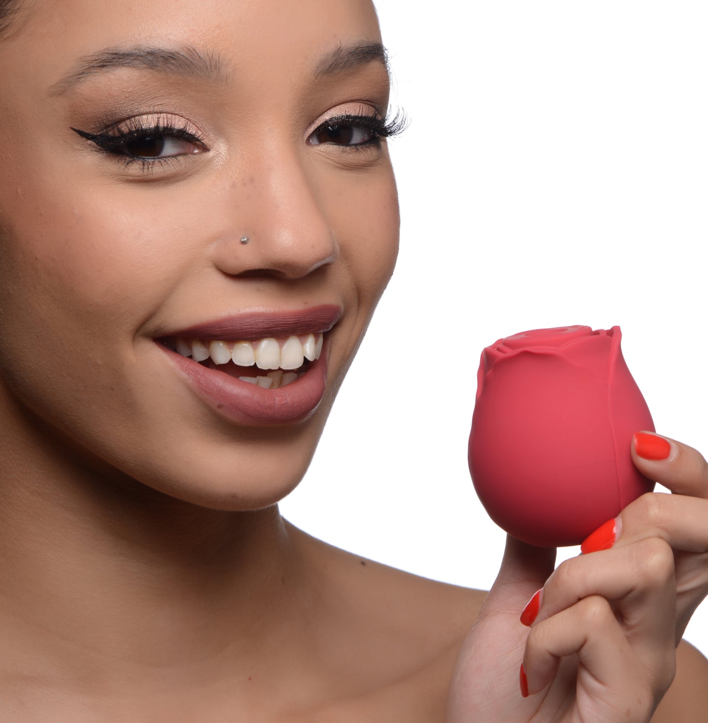 Inmi Bloomgasm Wild Rose Silicone Suction Stimulator – Red