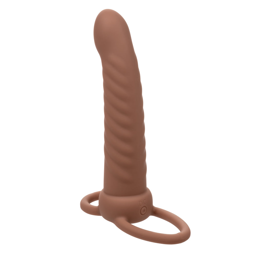 CalExotics Performance Maxx Rechargeable Ribbed Dual Penetrator – Brown