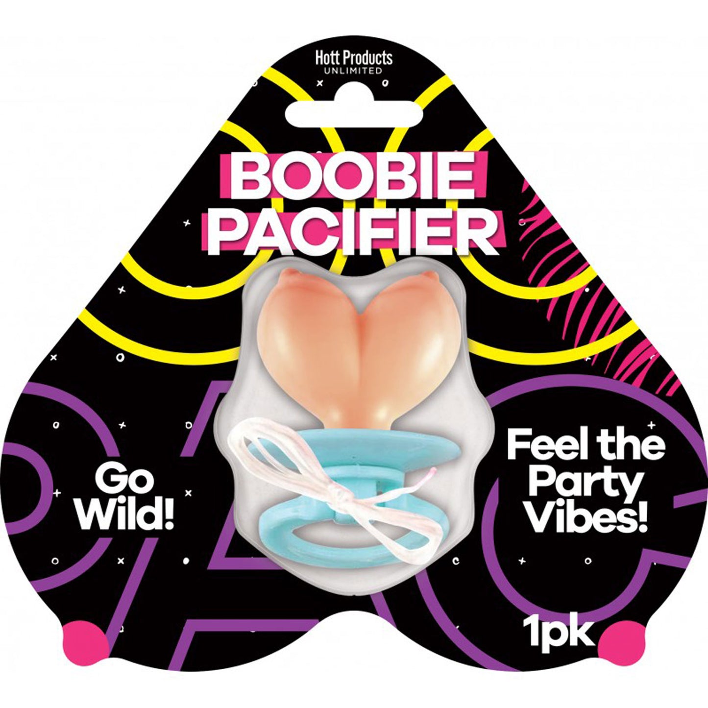 Hott Products Boobie Pacifier with Elastic Wristband – Beige
