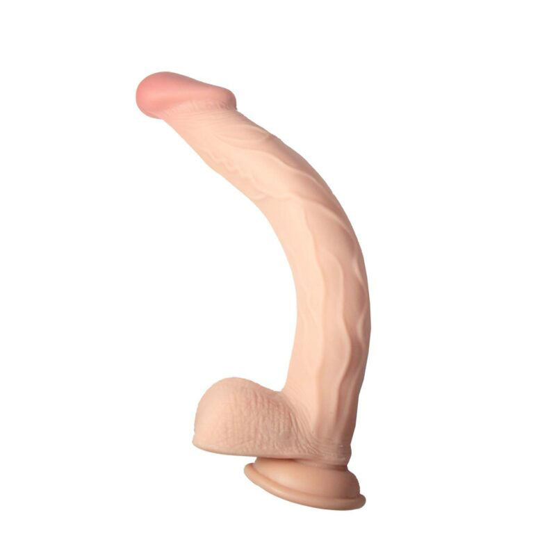 Realcocks Dual Layered 11" Dong - Realistic Feel, Bendable, White