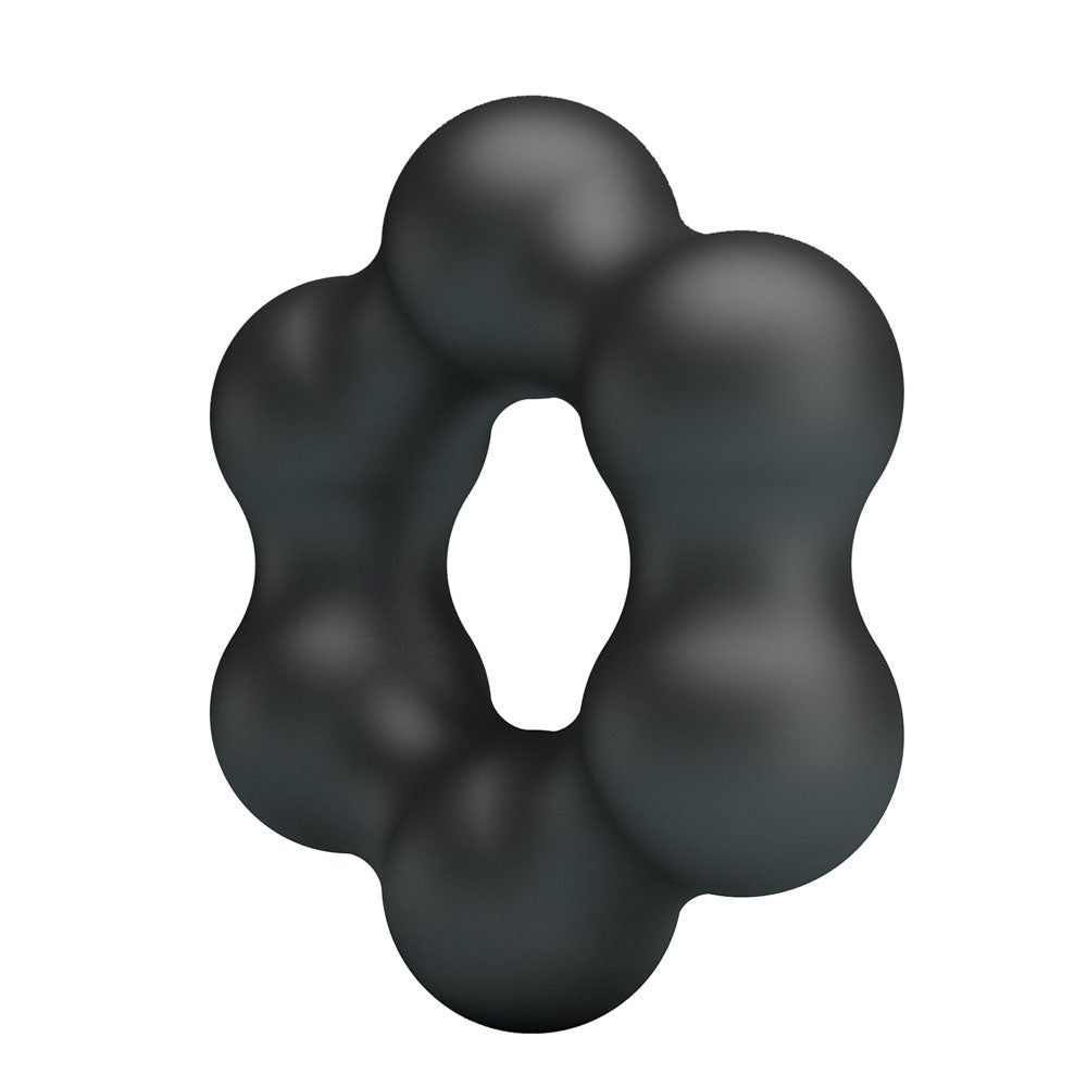 Clauzell Super Soft Silicone Cockring - Black - Waterproof
