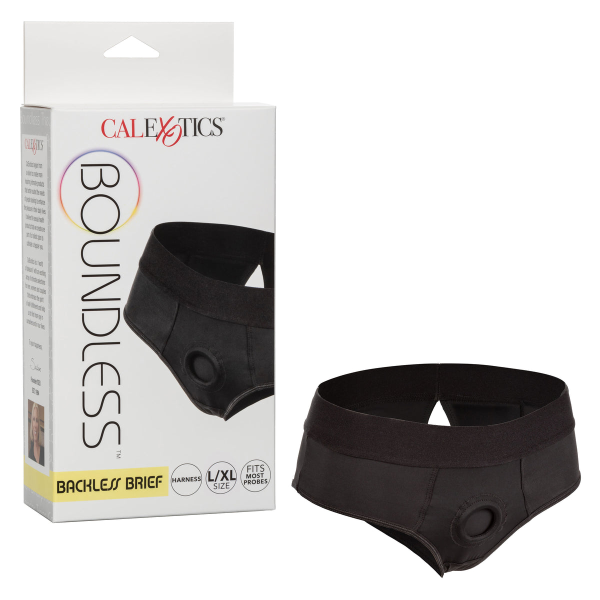 CalExotics Boundless Backless Brief Harness - Black - L/XL