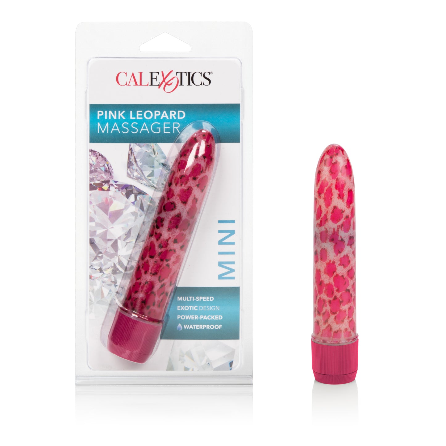 CalExotics Leopard Massager Mini - Multi-Speed Waterproof Massager - Pink