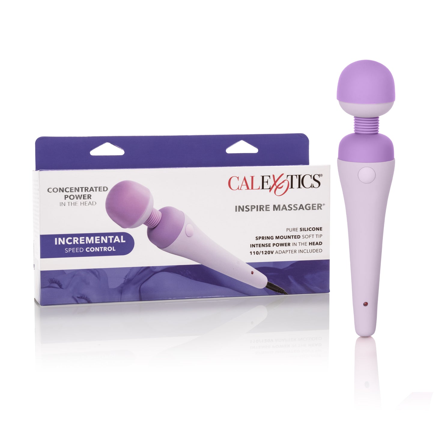 CalExotics Inspire Massager - High Intensity Waterproof Compact Massager - Purple