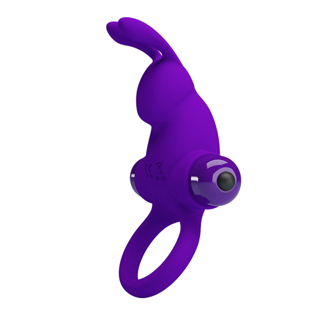 Pretty Love Vibrant Penis Ring I - Purple - Vibrating Silicone Ring with 10 Functions