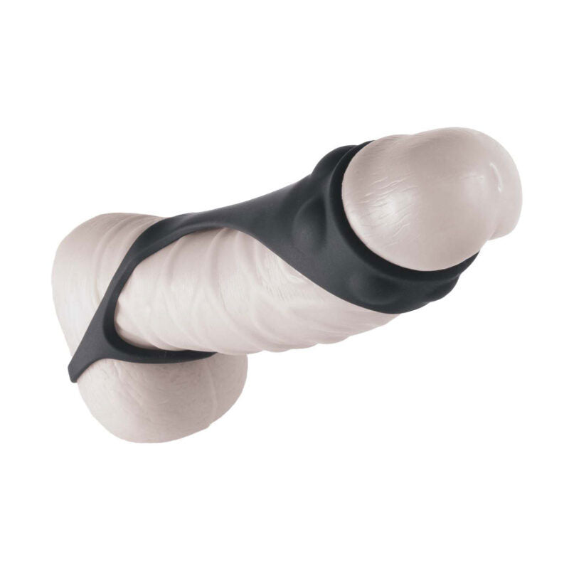 Nasstoys Enhancer Textured Cock Strap and Ball Stretcher – Black