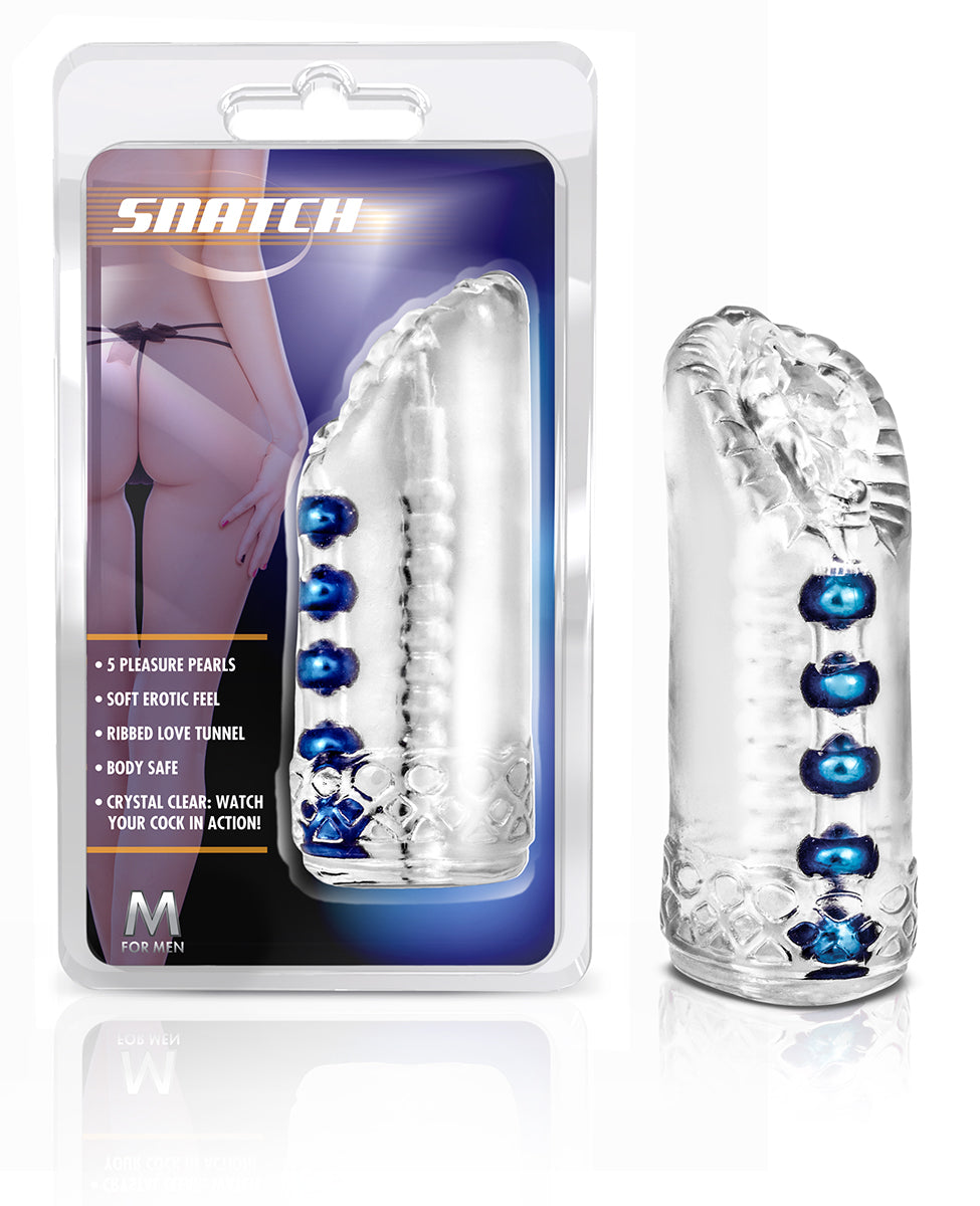 Blush Stay Hard Snatch Stroker with Ribbed Tunnel – Clear