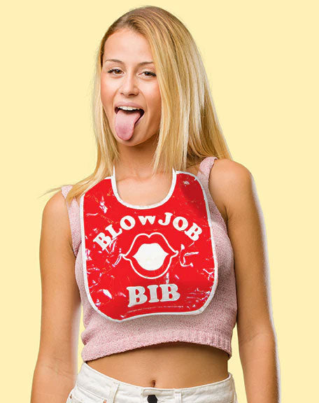 Little Genie Blow Job Bib – Red – Ideal for Parties and Events