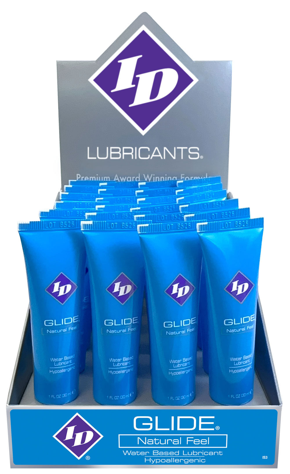I.D. Glide Display 24ct - Personal Lubricant - 1 Fl Oz Tubes