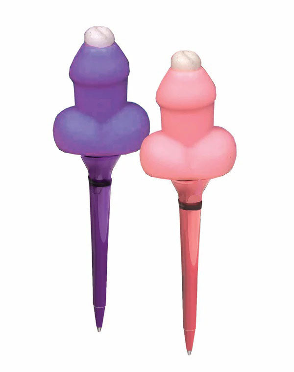 Little Genie Super Fun Penis Bubble Blowing Pen Display – Pink and Purple