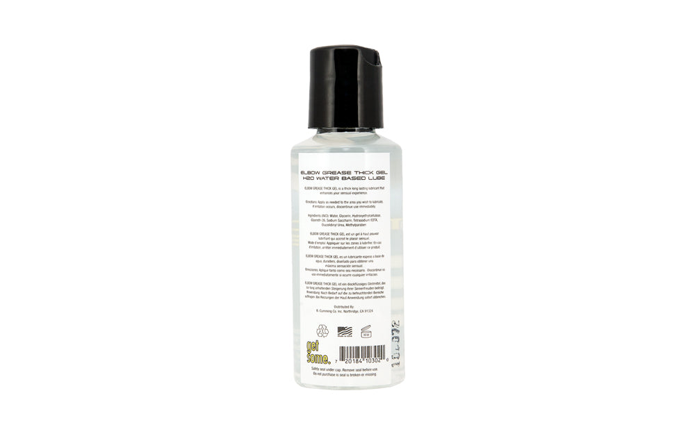 Elbow Grease H2O Classic Thick Gel - Water-Based Personal Lubricant - 2.4 Oz