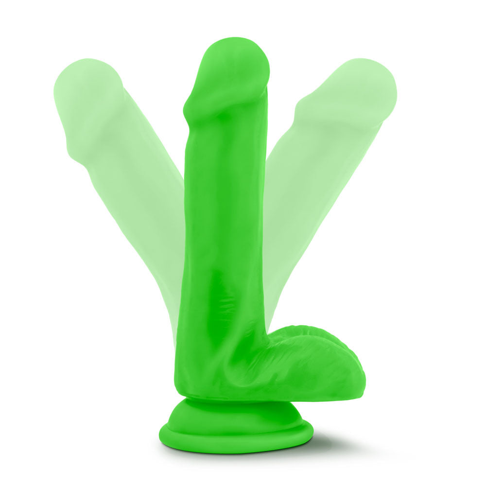 Blush Neo 6 Inch Dual Density Cock with Balls - Neon Green