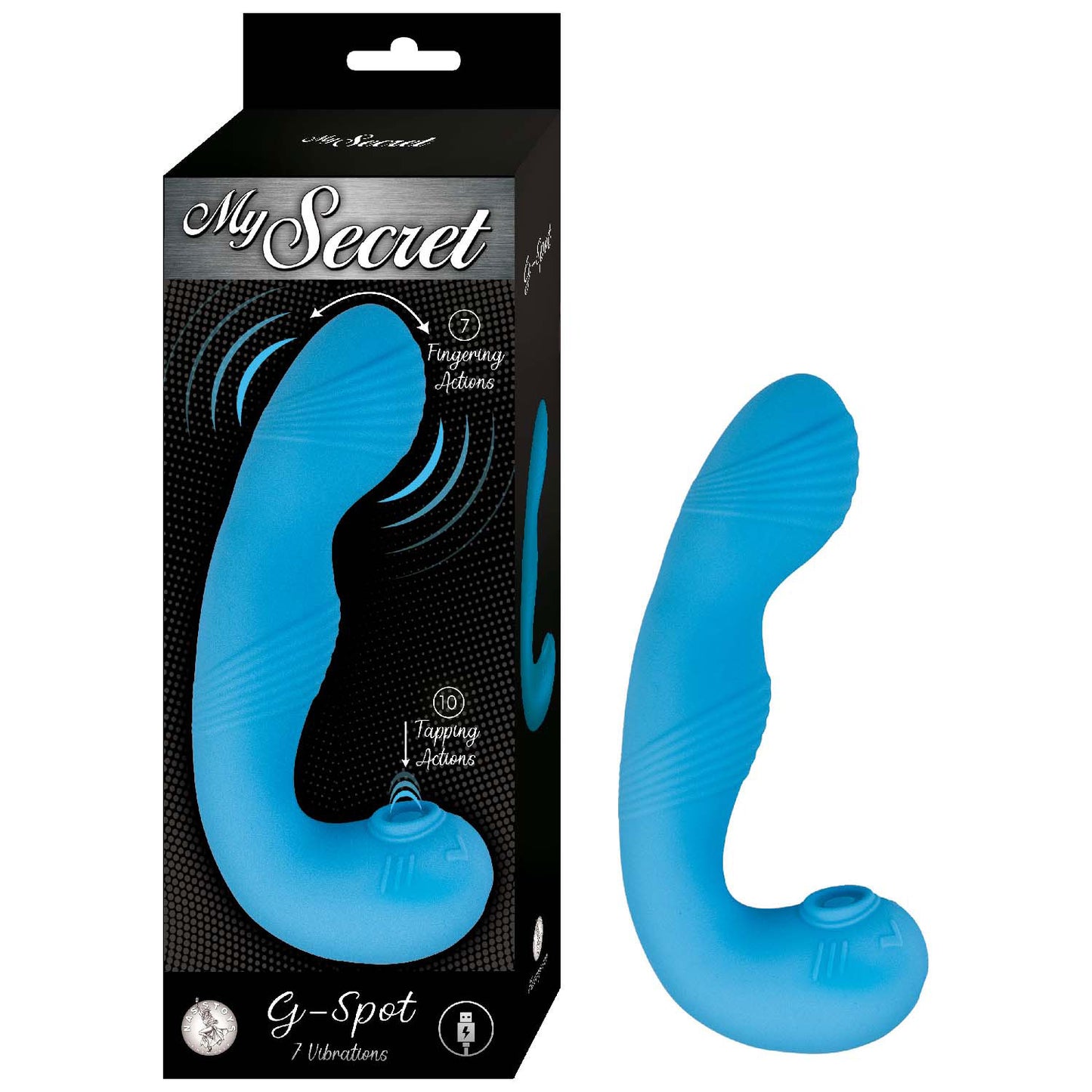 Nasstoys My Secret G-Spot Vibrator – Blue, Multi-Function G-Spot and Clitoral Stimulation
