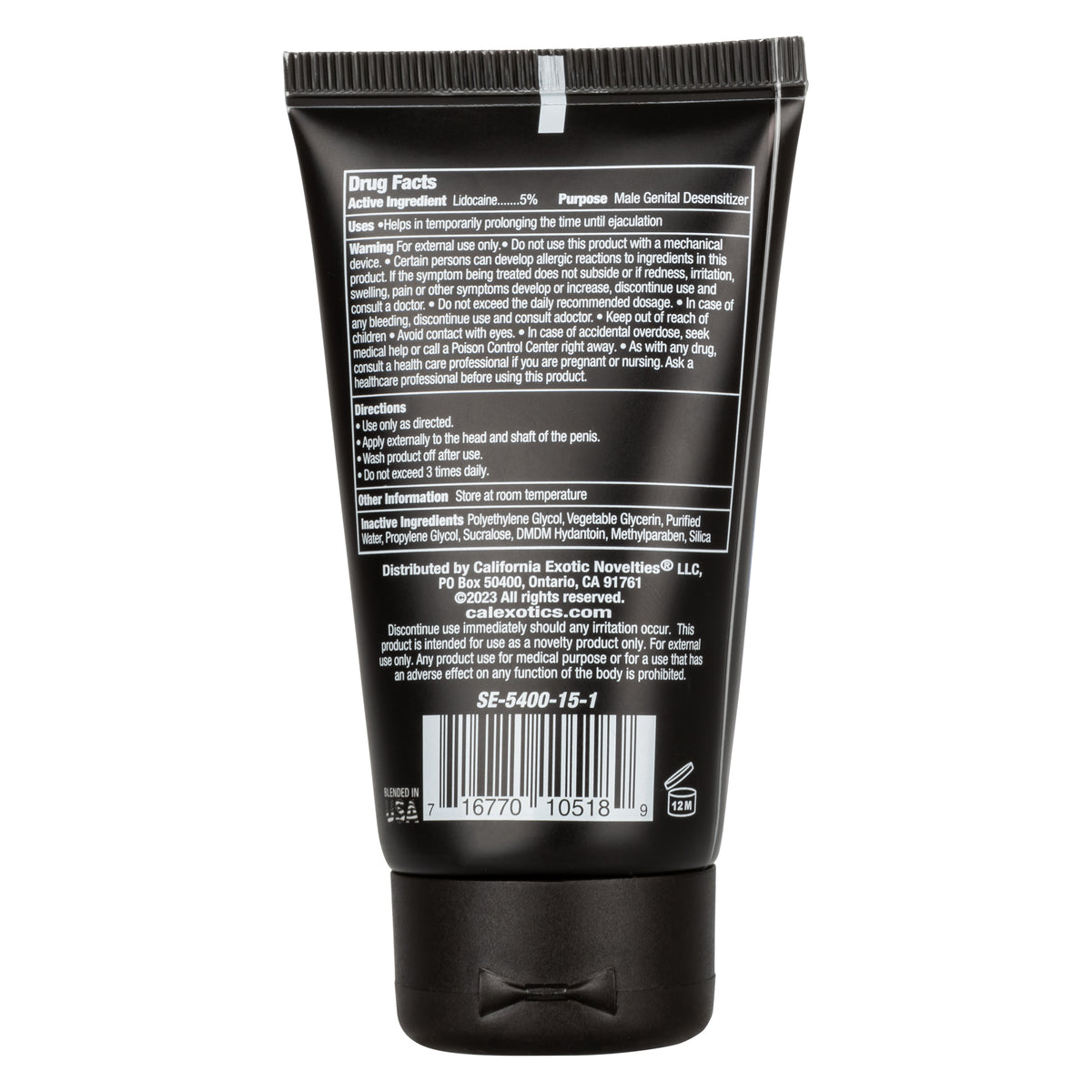 CalExotics Peak Desensitizing Cream – 2 Oz – Infused with Lidocaine