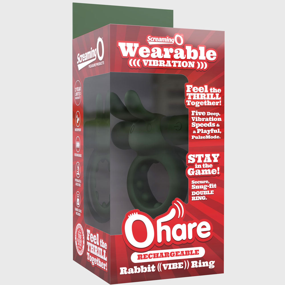 Screaming O Ohare Rechargeable Bullet - Green - Multi-Speed Vibration