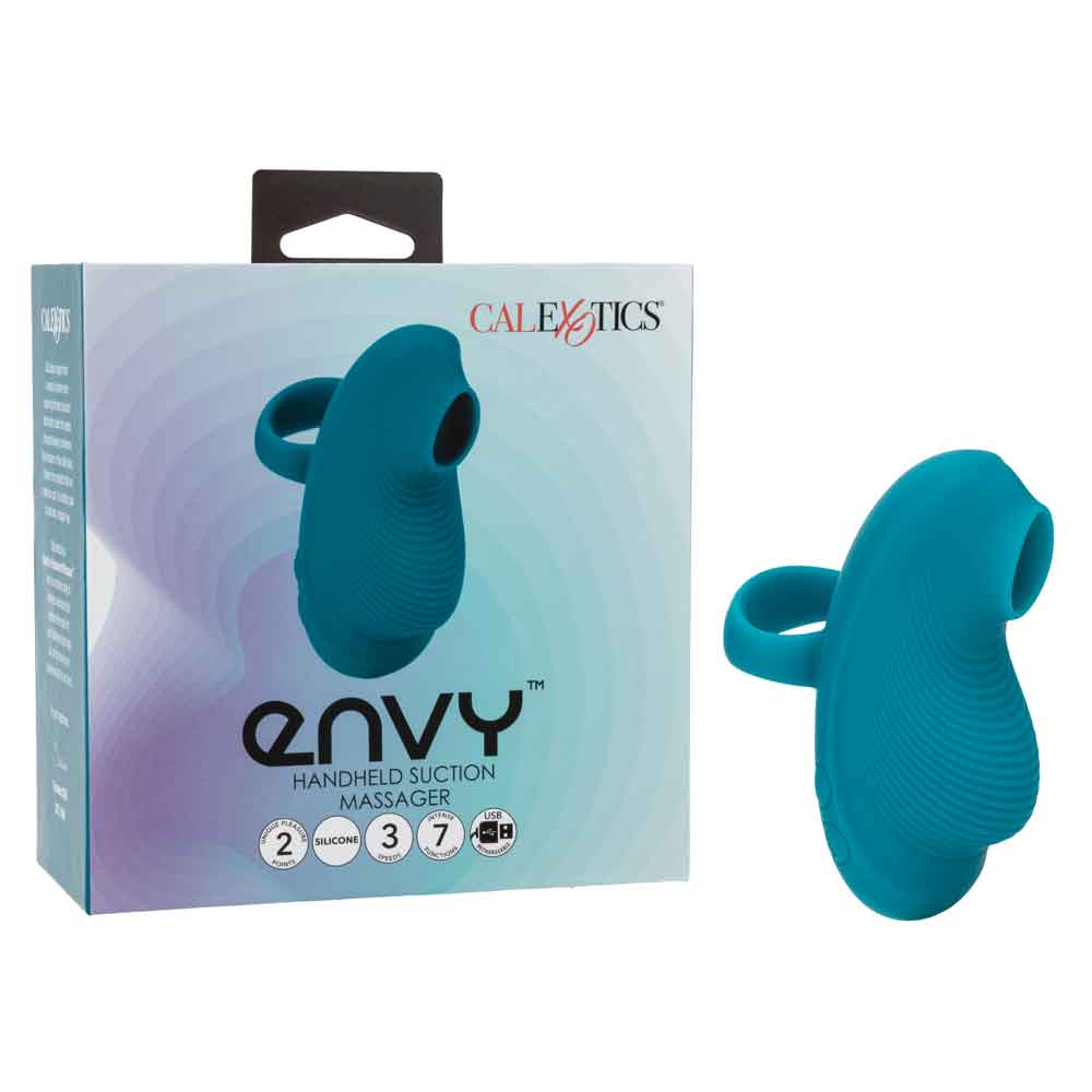 CalExotics Envy Handheld Suction Massager - Blue - Multi-Function