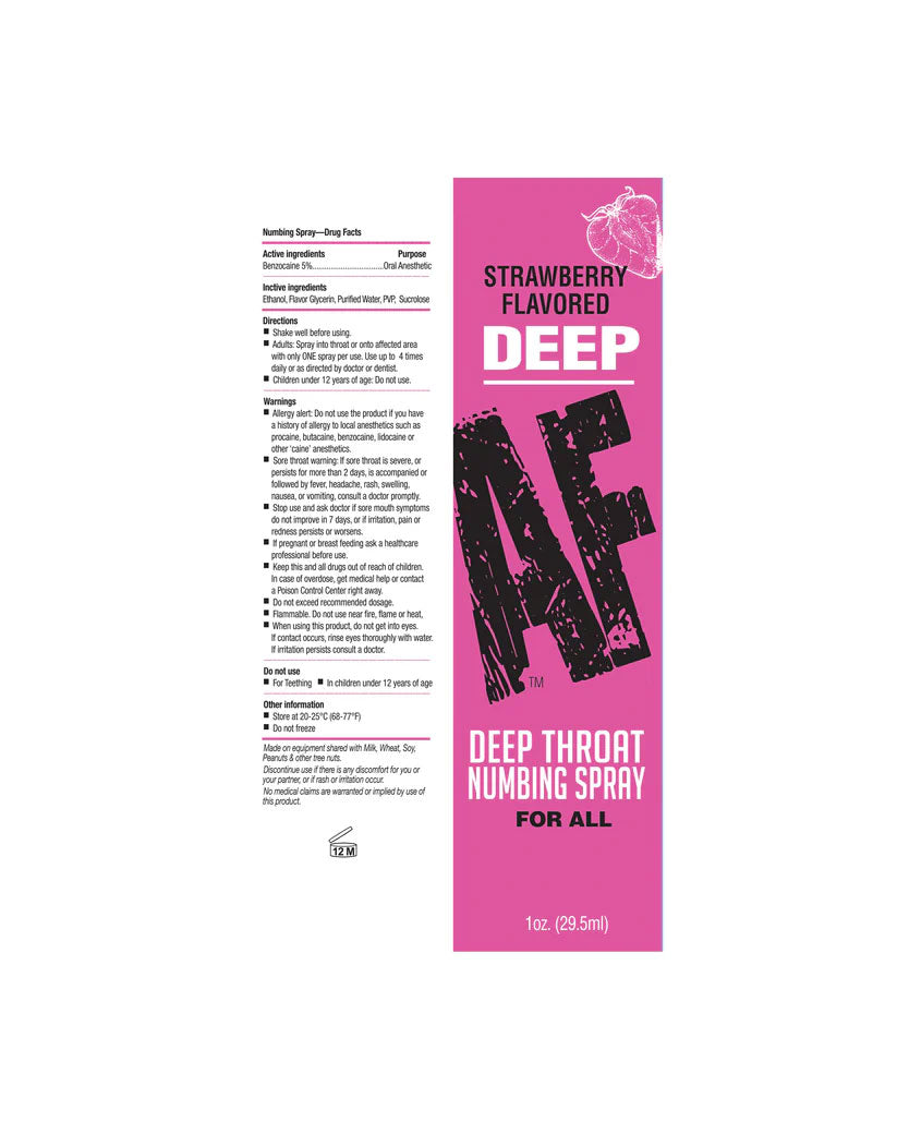 Little Genie Deep AF Numbing Throat Spray – Strawberry Flavor