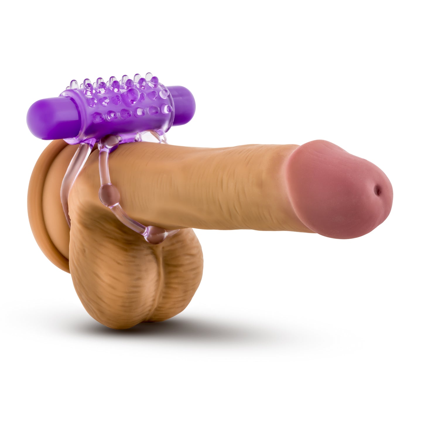 Blush Play With Me The Player Vibrating Double Strap Ring - Purple