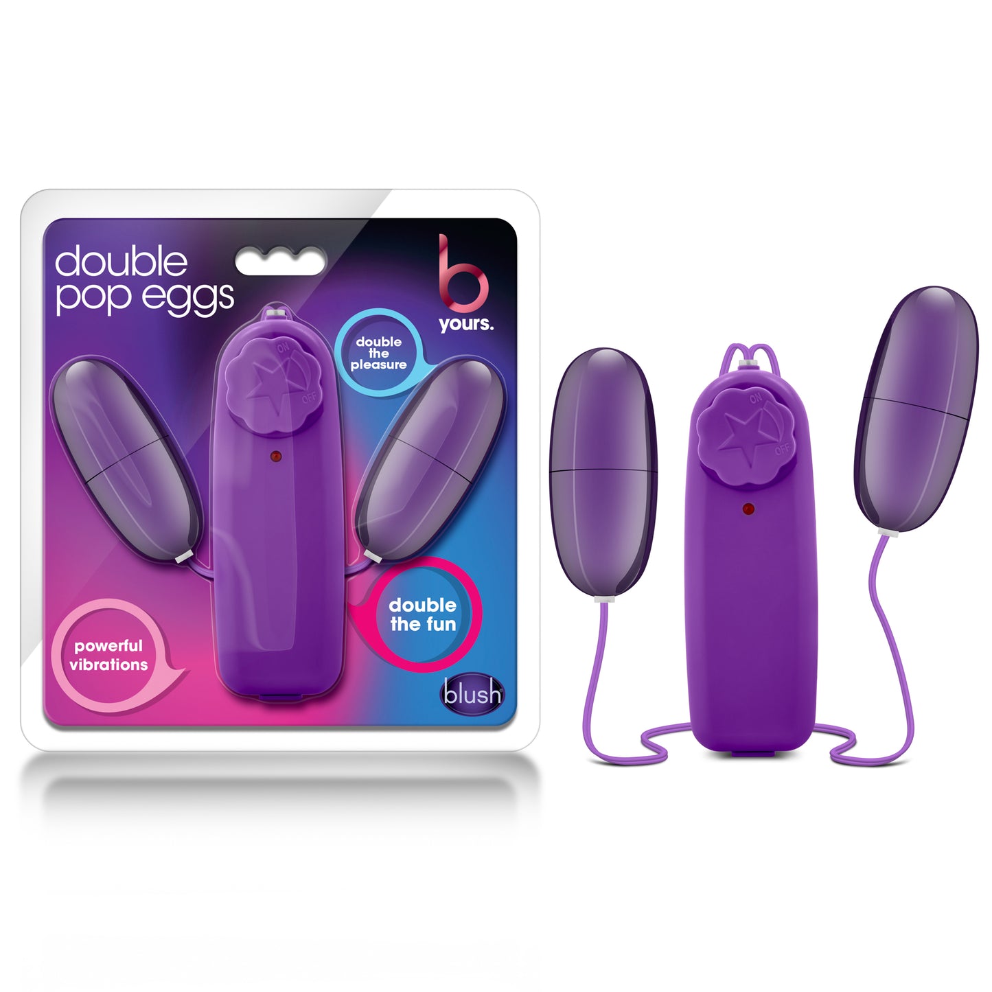 Blush B Yours Double Pop Eggs - Dual Vibrating Eggs - Purple