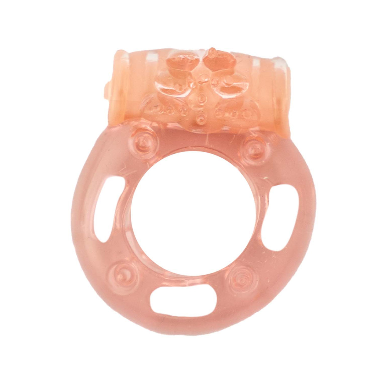 Nasstoys Macho Vibrating Cock Ring - Beige with Clitoral Ticklers