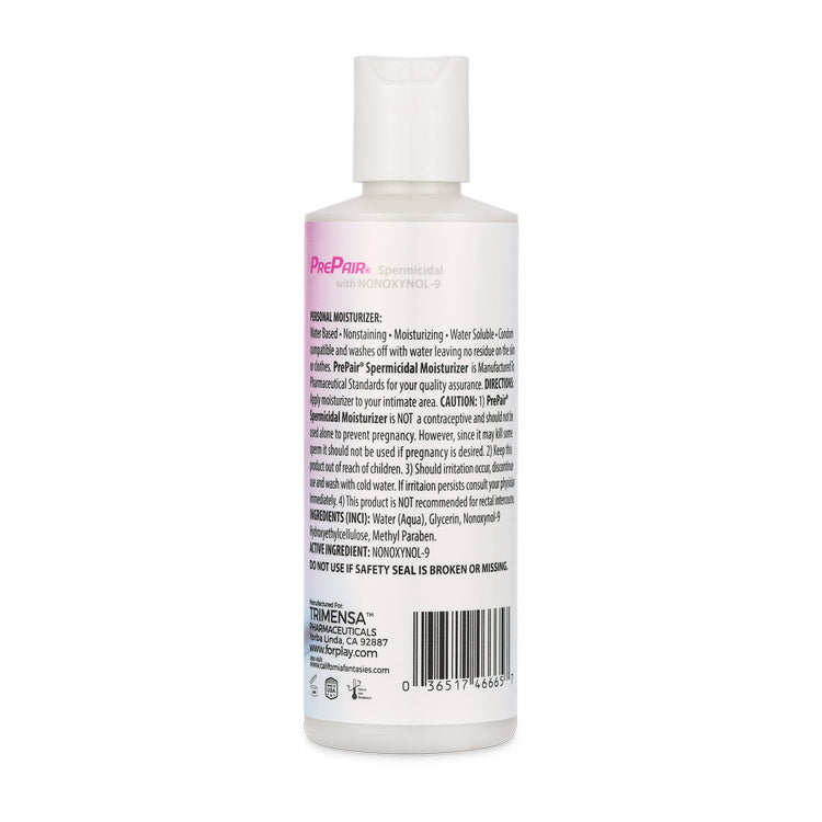 PrePair Spermicidal Water Based Personal Moisturizer 4.5oz – Clear