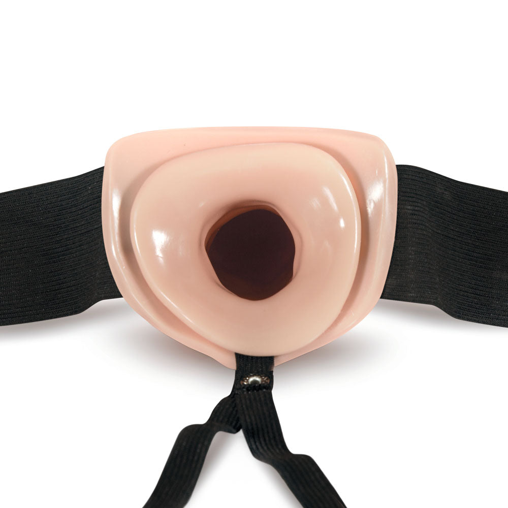 Dr. Skin 7 Inch Hollow Strap On - Realistic Dildo - Vanilla
