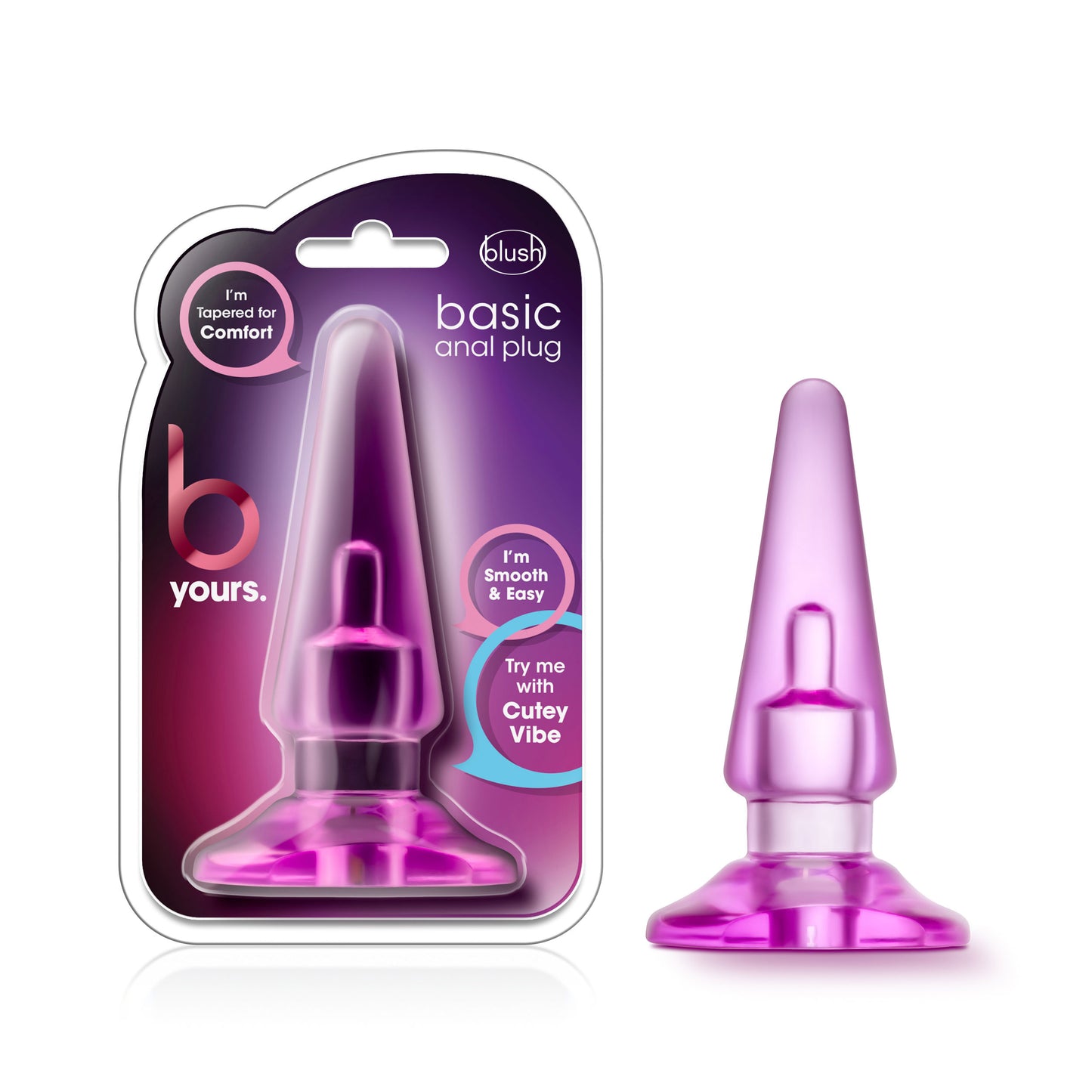 Blush Novelties Basic Anal Plug - 4" Length - Pink