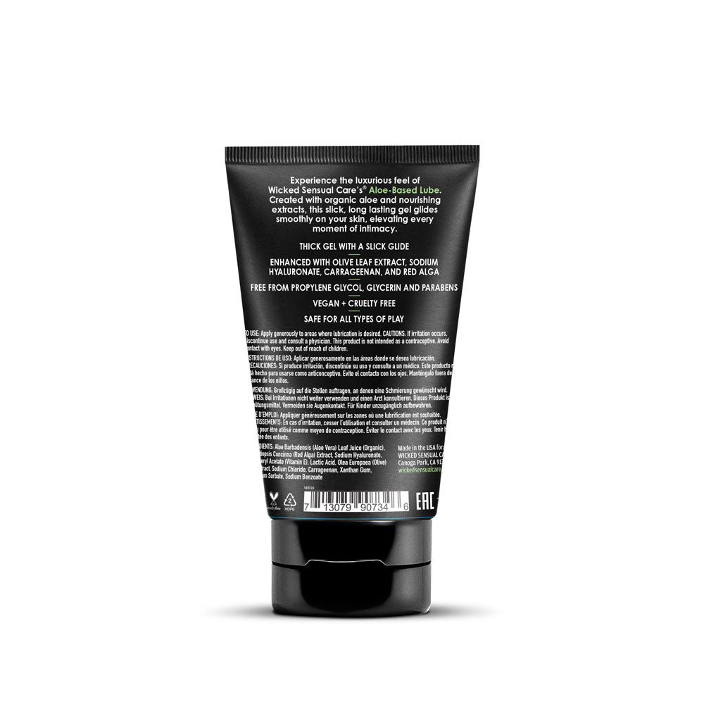 Wicked Sensual Care Aloe Vera Lubricant 4oz – Organic Aloe-Based Gel
