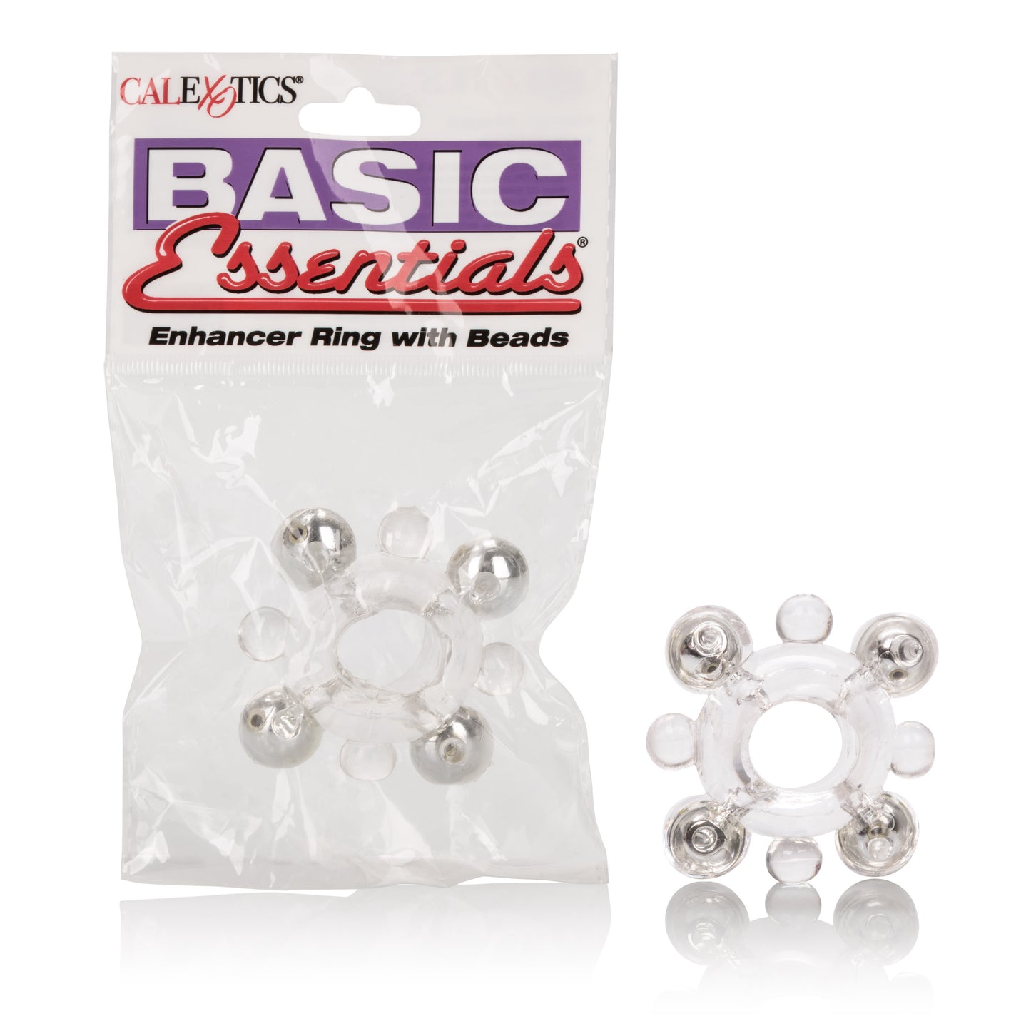 CalExotics Basic Enhancer Ring with Bead – Clear